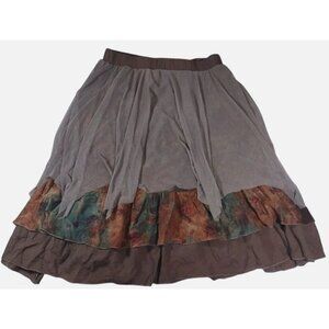 NWT Gitana Marie Tiered Midi Skirt Mesh Fairy Artsy Grunge Whimsygoth Bo…